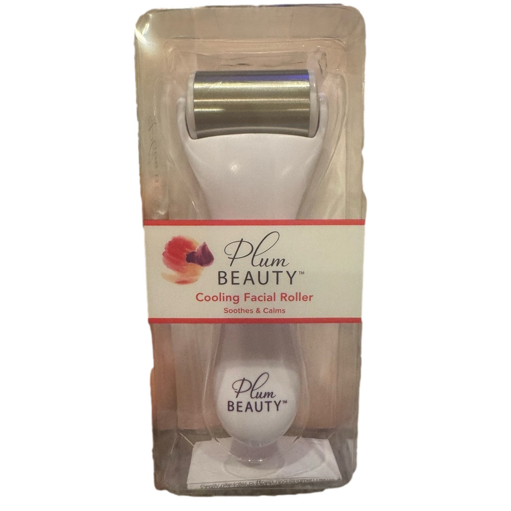 Sephora Plum Beauty Cooling Facial Roller - White and Silver